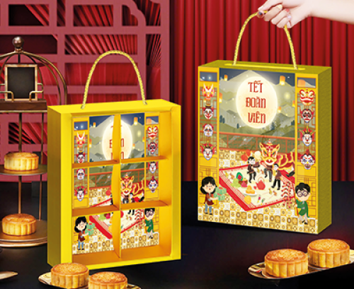 Hộp Bánh Trung Thu - Họa Tiết Múa Lân 6 Hộp