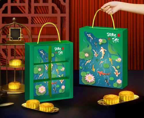 Hộp Bánh Trung Thu - Họa Tiết Cá Koi 6 Hộp
