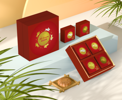 Hộp Bánh Trung Thu - Họa Tiết Con Thỏ