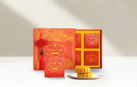 Hộp Quà Tặng -Trung Thu Cao Cấp Hoạ Tiết Cổ Điển