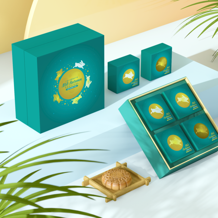 Hộp Bánh Trung Thu - Họa Tiết Con Thỏ
